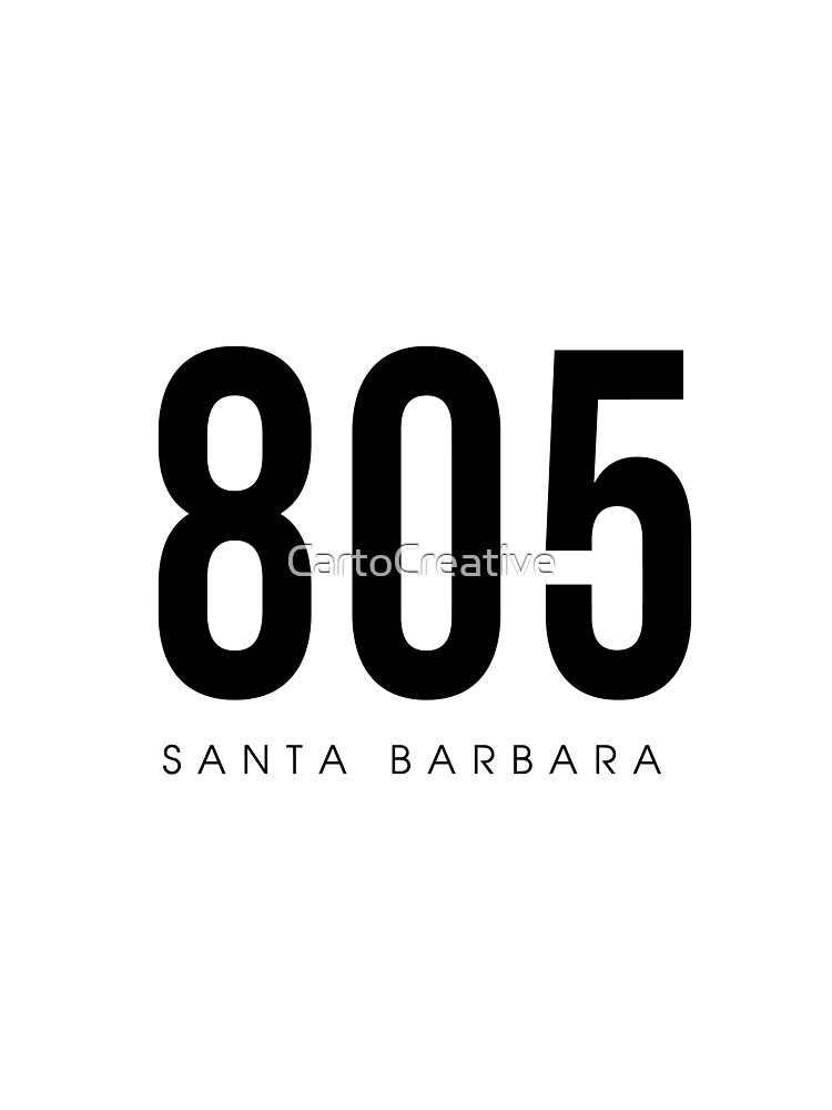 Santa Barbara Ca 805 Area Code Design Baby One Piece By Cartocreative Redbubble