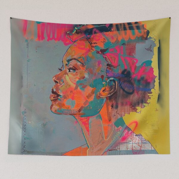 Item preview, African & Safe – Afro-Spirit in Bold Neon Energy designed and sold by Sally’s art corner .