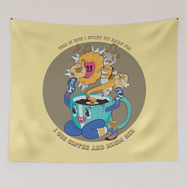 Item preview, Coffee and Music  designed and sold by MilicaMonaiArt.