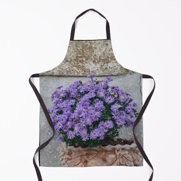 Item preview, Violet Flowers In The Clay Pot On An Ancient Italian Wall designed and sold by MadeulookArt.