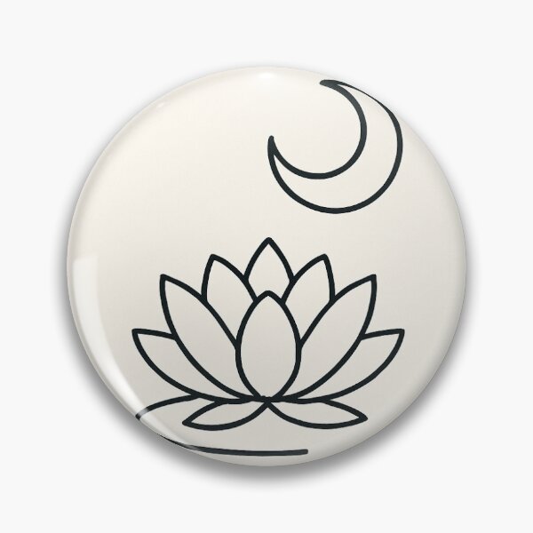 Item preview, Symbolic Lotus Flower and Moon designed and sold by TheBigbridge.