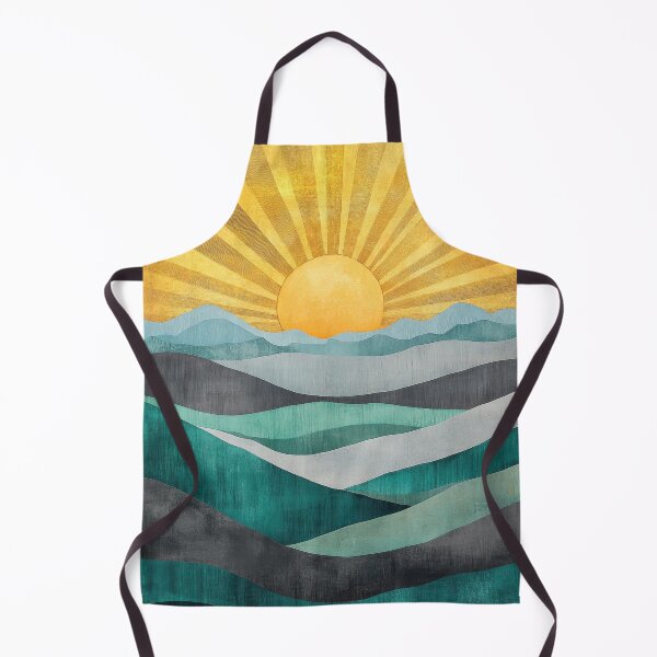 Item preview, Vintage sunrise over emerald green hills designed and sold by ArtHouseNiklas.