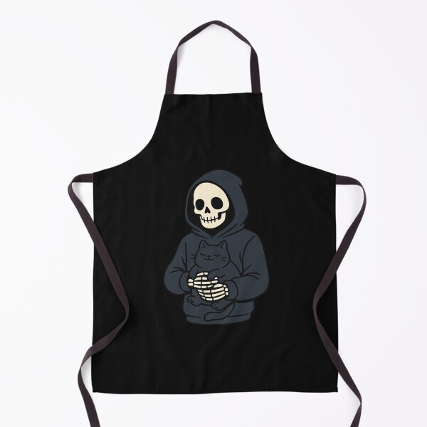 Item preview, Skeleton Holding Cat in Hoodie | Cute & Dark Gothic Skeleton Art designed and sold by ColorSplash123.
