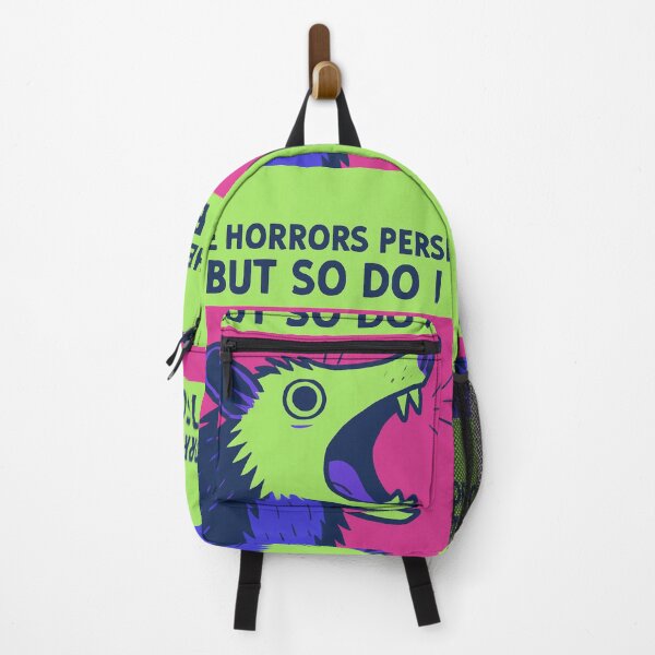 Item preview, The horrors persist, but so do I possum pop art leaf green designed and sold by OpenArt.