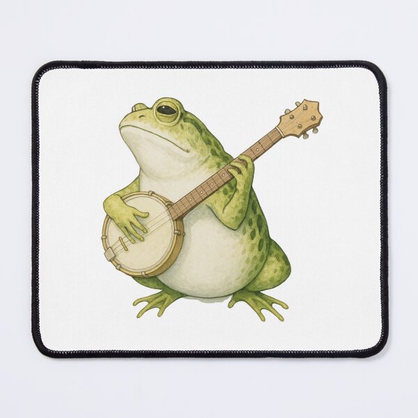 Item preview, Banjo-Playing Frog Sticker – Funny Bluegrass Toad – Waterproof Vinyl for Bottles & Cars designed and sold by ezuldeen48.