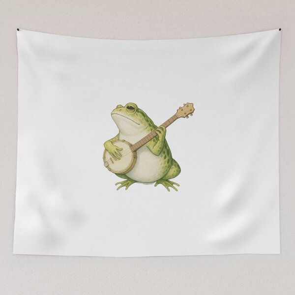 Item preview, Banjo-Playing Frog Sticker – Funny Bluegrass Toad – Waterproof Vinyl for Bottles & Cars designed and sold by ezuldeen48.