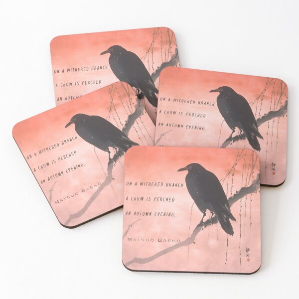 Item preview, Matsuo Bashō quote:  On a withered branch A crow is perched An autumn evening designed and sold by artbleed.