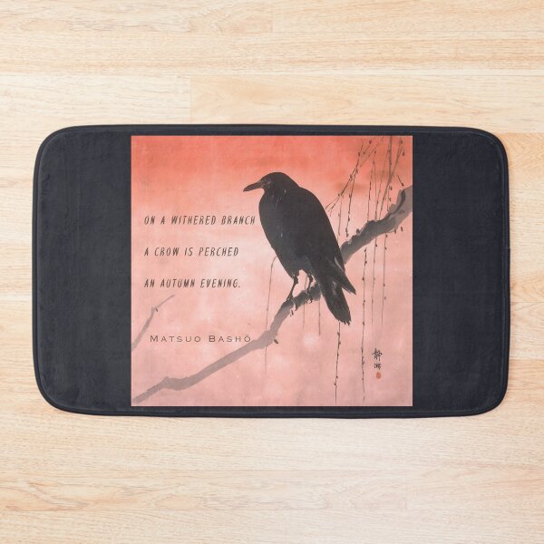 Item preview, Matsuo Bashō quote:  On a withered branch A crow is perched An autumn evening designed and sold by artbleed.