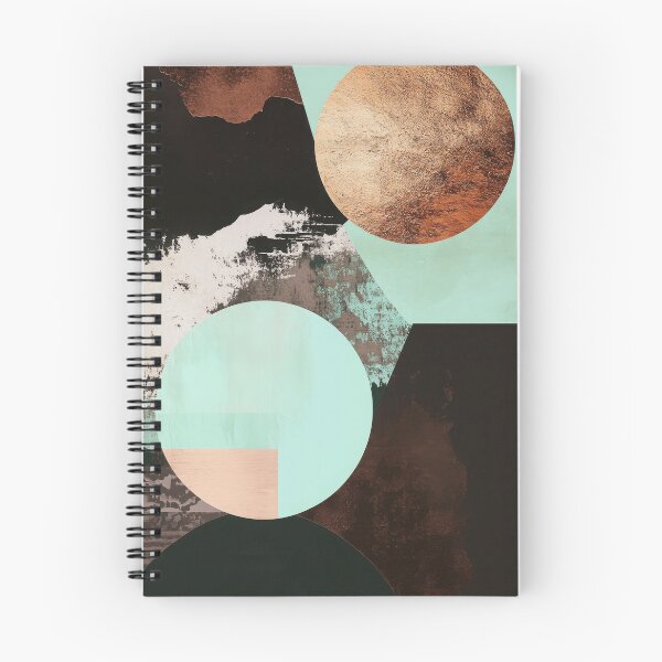 Item preview, Abstract art in turquoise, brown & copper designed and sold by ArtHouseNiklas.