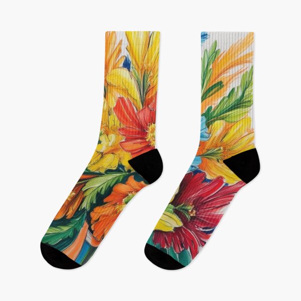 Item preview, Bold Colorful Flower Bouquet Art designed and sold by Uniquely Yours.