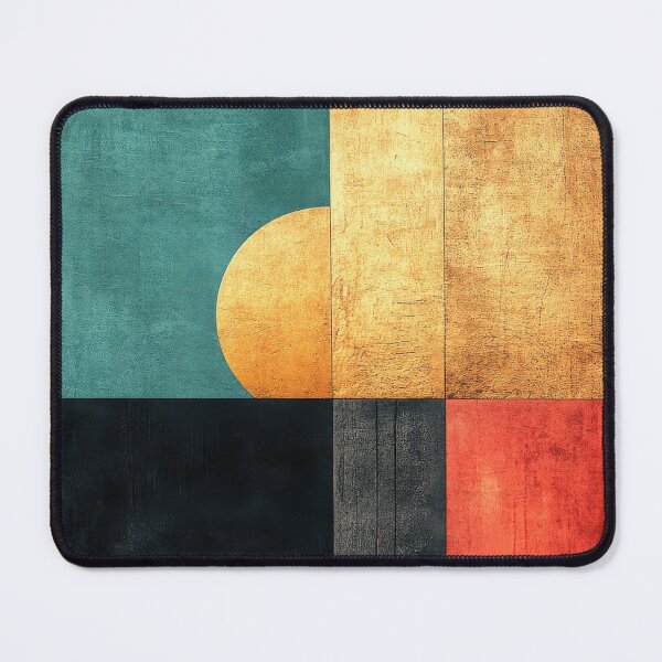 Item preview, Minimalist composition in turquoise & orange designed and sold by ArtHouseNiklas.