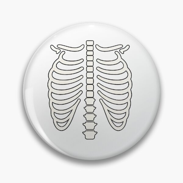Item preview, Minimalist Human Rib Cage Skeleton Illustration designed and sold by ArtfulWeave.