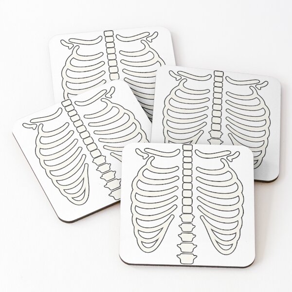 Item preview, Minimalist Human Rib Cage Skeleton Illustration designed and sold by ArtfulWeave.