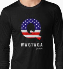 WWG1WGA Patriot Qanon T-Shirt and Apparel Long Sleeve T-Shirt