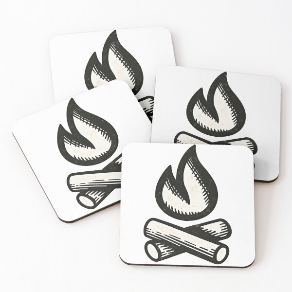 Item preview, Rustic Campfire Flame and Logs Illustration designed and sold by ArtfulWeave.