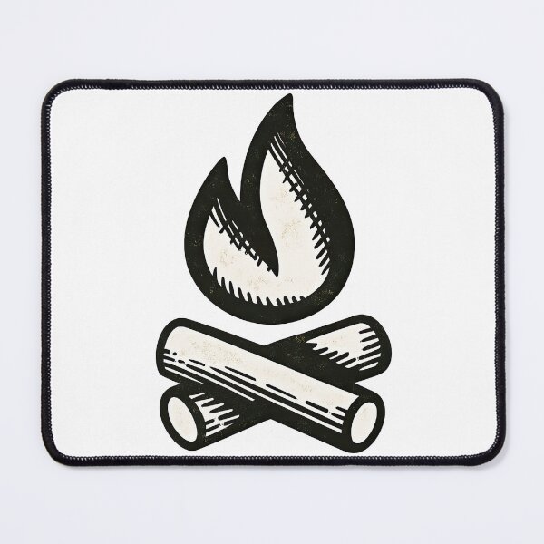 Item preview, Rustic Campfire Flame and Logs Illustration designed and sold by ArtfulWeave.