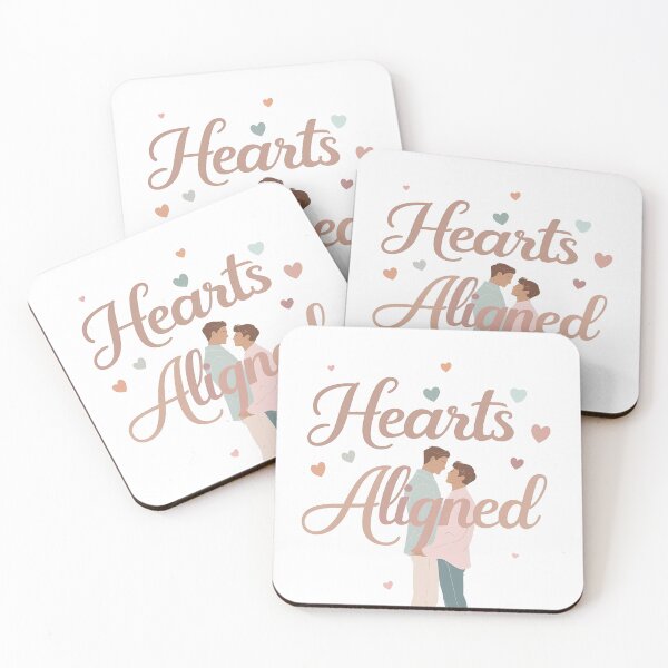 Item preview, Hearts Aligned – Pastel LGBTQ+ Text Design in Elegant Font | Pride Love Minimal Art designed and sold by LoliDesignShop.