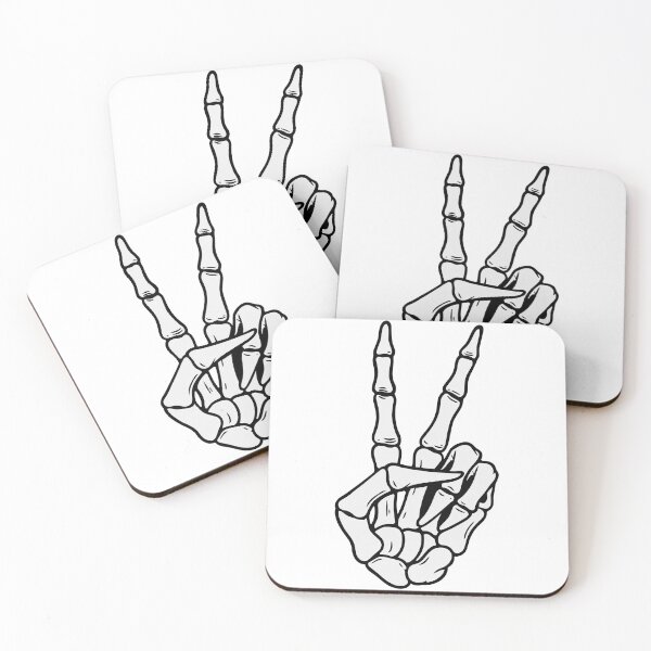 Item preview, Skeleton Hand Peace Sign Illustration designed and sold by ArtfulWeave.