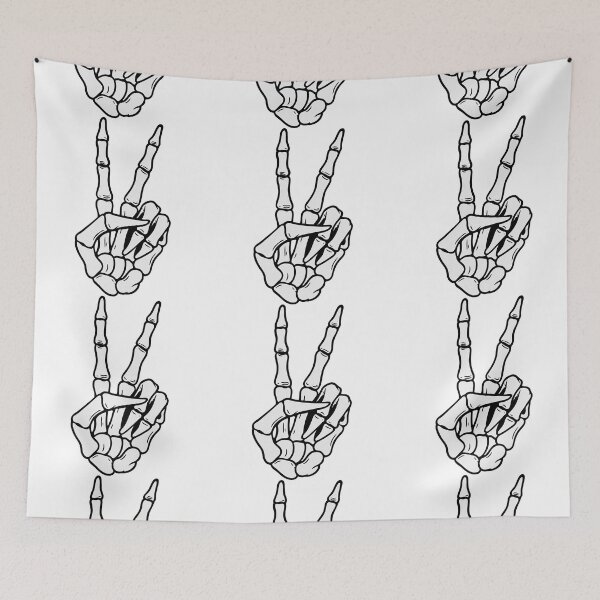 Item preview, Skeleton Hand Peace Sign Illustration designed and sold by ArtfulWeave.