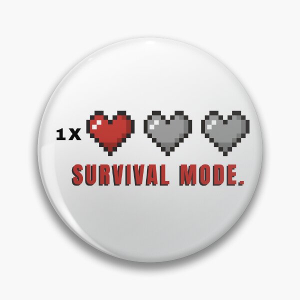 Item preview, 8-bit Survival mode - 1x life left designed and sold by EmsiPrintVault.