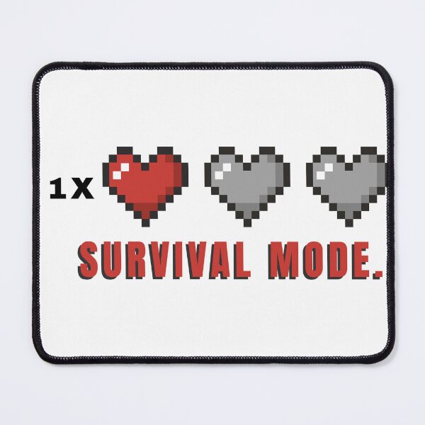 Item preview, 8-bit Survival mode - 1x life left designed and sold by EmsiPrintVault.