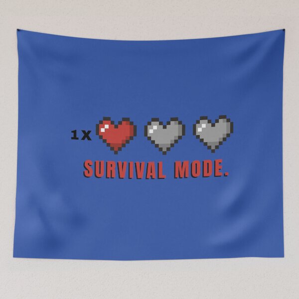 Item preview, 8-bit Survival mode - 1x life left designed and sold by EmsiPrintVault.