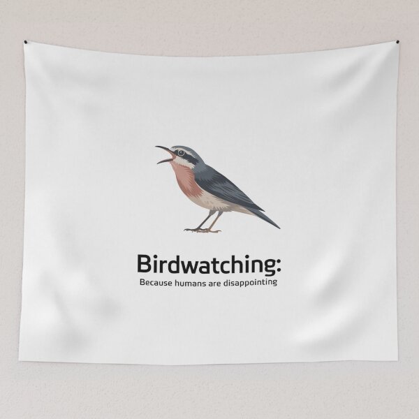 Item preview, Birdwatching Art Print with Humorous Wildlife Twist designed and sold by HustleBossLady247.