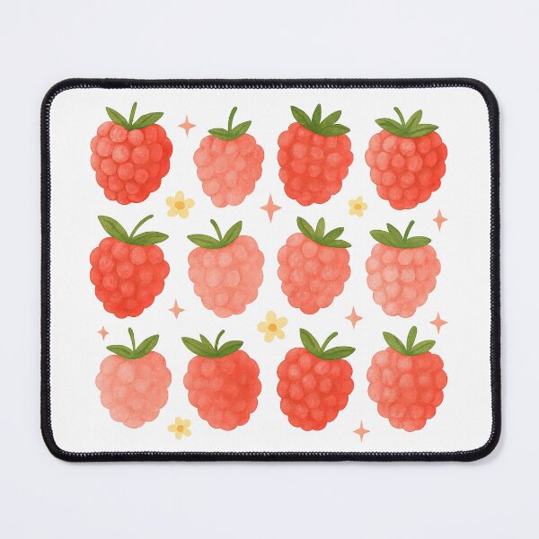 Item preview, Seamless Raspberry Pattern with Flowers designed and sold by ArtfulWeave.