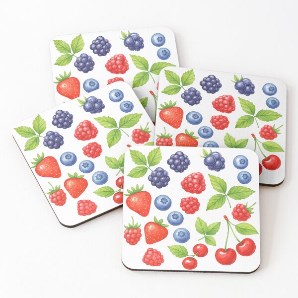 Item preview, Colorful Mixed Berry and Fruit Illustration designed and sold by ArtfulWeave.
