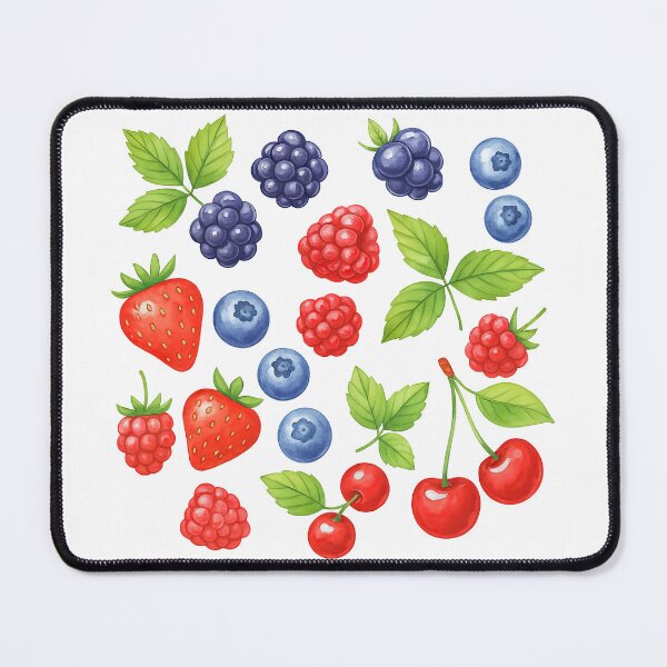 Item preview, Colorful Mixed Berry and Fruit Illustration designed and sold by ArtfulWeave.