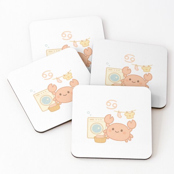 Item preview, Laundry Cancer Zodiac Design – Kawaii Crab with Laundry Day Theme, Water Sign Cozy Chore Art designed and sold by Vendeloc.