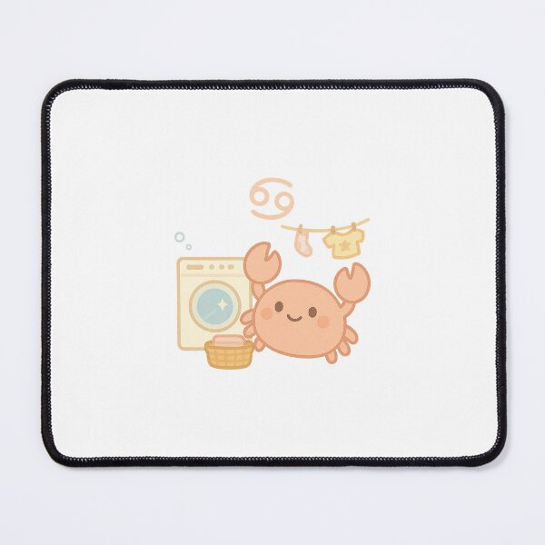 Item preview, Laundry Cancer Zodiac Design – Kawaii Crab with Laundry Day Theme, Water Sign Cozy Chore Art designed and sold by Vendeloc.