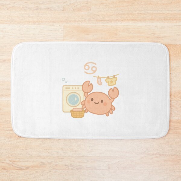 Item preview, Laundry Cancer Zodiac Design – Kawaii Crab with Laundry Day Theme, Water Sign Cozy Chore Art designed and sold by Vendeloc.
