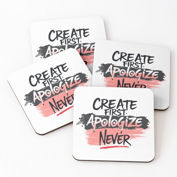 Item preview, Create First, Apologise Never  1 – Bold Artist Quote for Fearless Creatives & Makers designed and sold by Ryldra-Art.
