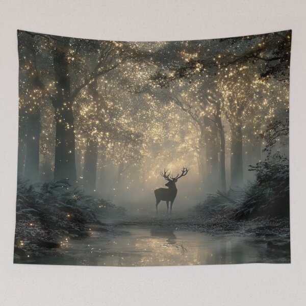 Item preview, stag in enchanted forest designed and sold by artsy artistry.