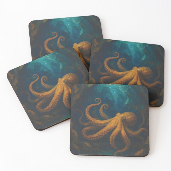 Item preview, Octopus exploring a cave designed and sold by Octava.
