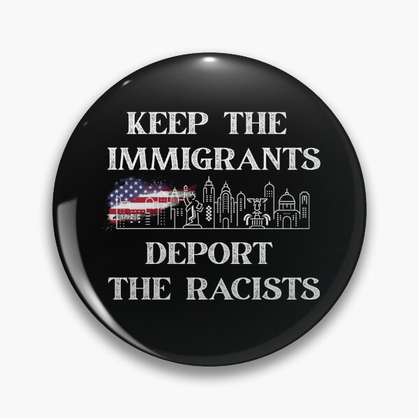 Item preview, Keep The Immigrants Deport The Racist Vintage Retro Political Slogan designed and sold by Freedesign-home.