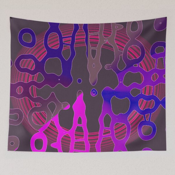 Item preview, Dark and dull plum, purple and blue asymmetrical geometrical shapes by Code03. designed and sold by Code03.