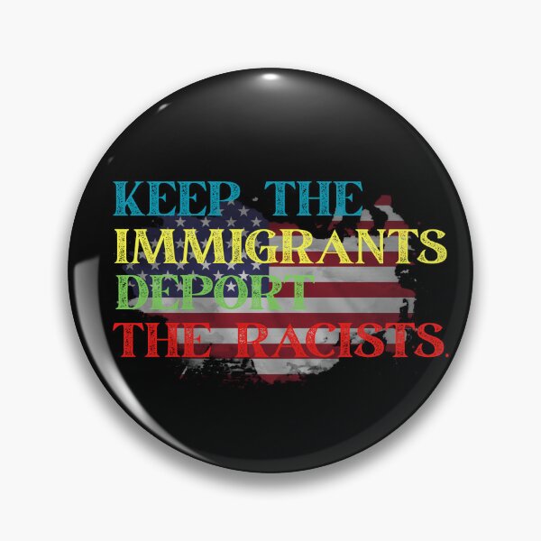 Item preview, Keep The Immigrants Deport The Racist Vintage Retro Political Slogan designed and sold by Freedesign-home.