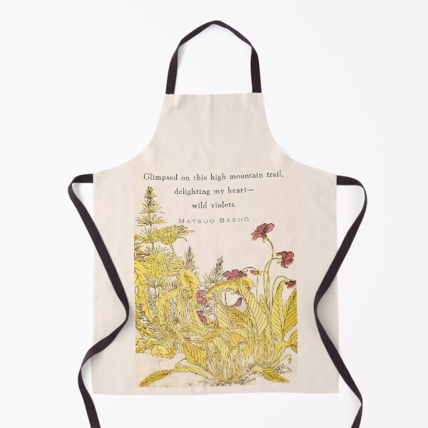 Item preview, Matsuo Bashō quote: Glimpsed on this high mountain trail, delighting my heart— wild violets. designed and sold by artbleed.
