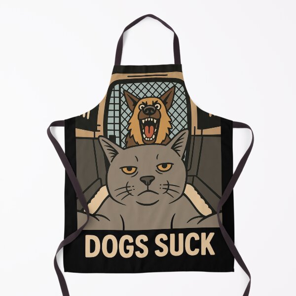 Item preview, Grumpy Cat vs Dog - Funny Dogs Suck Comic Style Design designed and sold by Serbin.