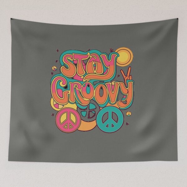 Item preview, Retro 70s Hippie , Stay Groovy . designed and sold by  StickAndStyle .