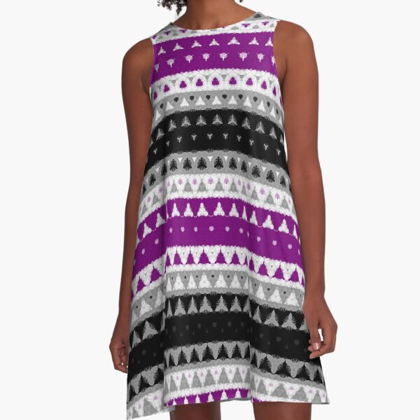 Item preview, Funky Ornate Abstract Asexual Pride Flag Stripes designed and sold by Chaos Queery.