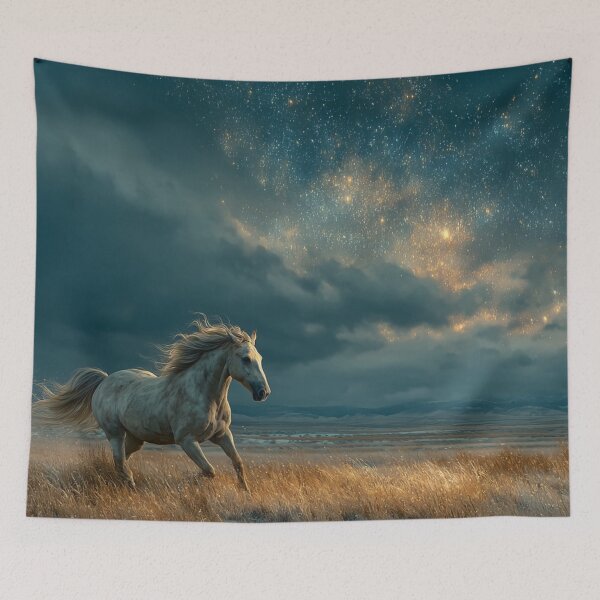 Item preview, horse running through meadow designed and sold by artsy artistry.