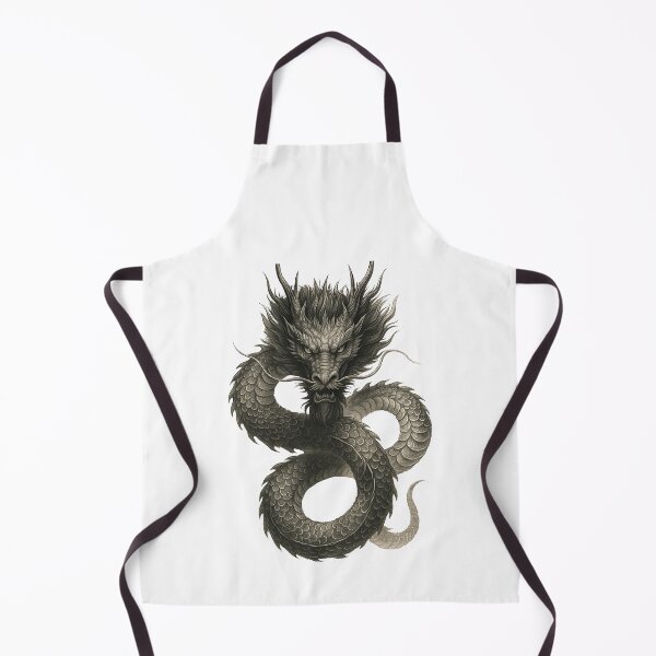 Item preview, Monochrome Fierce Dragon Ink Illustration designed and sold by ArtfulWeave.