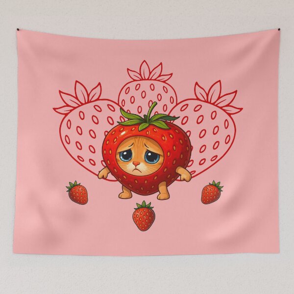 Item preview, Strawberry Cat Meme designed and sold by DarrenAshenOne.