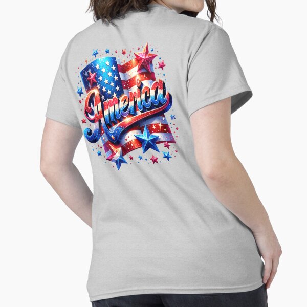 Item preview, great for this summer, America t-shirt with america flag designed and sold by estostees.