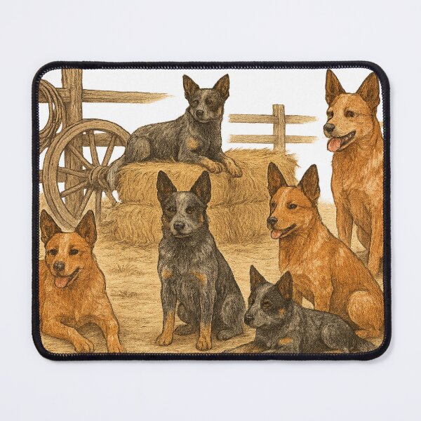 Item preview, Cattle dogs on Ranch designed and sold by Elbeety.