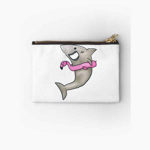 Item preview, Shark wearing a flamingo floaty drawing! designed and sold by Blazingproducts.