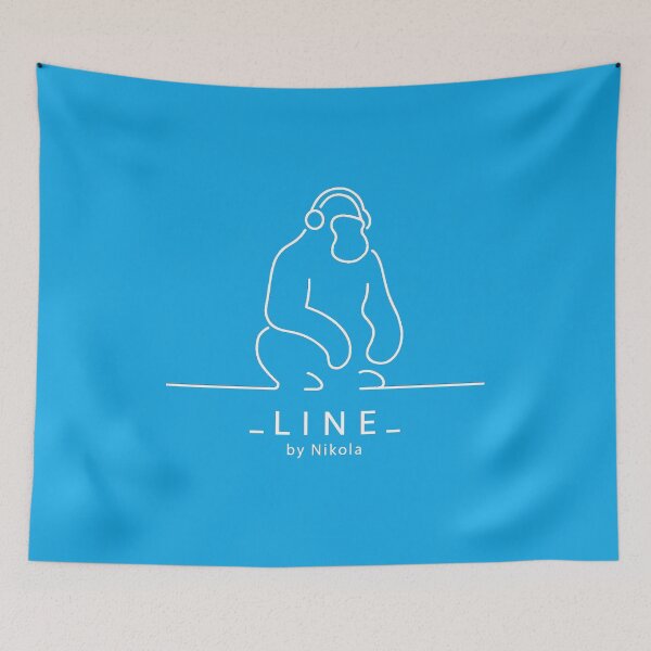 Item preview, Minimalist Monkey Line Art – L I N E by Nikola designed and sold by ___L__I__N__E___.